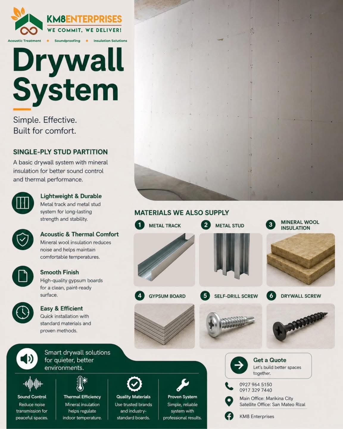Complete Drywall Partition System Nepal